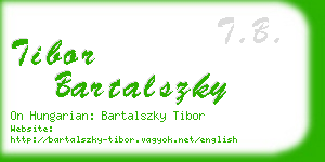 tibor bartalszky business card